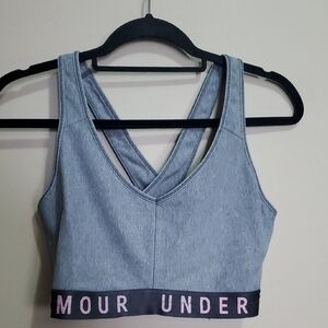 Gray Sports Bra with Pink Lettering Size XL